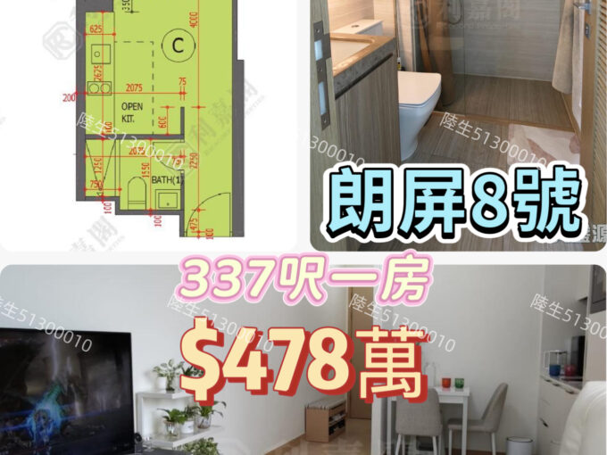 💙朗屏8號 半新樓鐵路一房 - 元朗屋網 28YuenLong.com