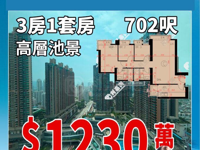 🔥超開揚山景｜GRAND YOHO 10座3房｜實用 702呎｜真盤源💯段 - 元朗屋網 28YuenLong.com